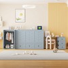 Queen Size Murphy Bed with USB Port, Large Drawer and Wardrobe - 3 of 4