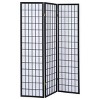 Vynxaria Porch & Den Black 3-Panel Room Divider Folding Shoji Screen - 3 of 4