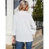 Womens Casual Blazer 3/4 Sleeve Open Front Plaid Longline Blazer - 2 of 4