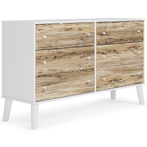 Signature Design by Ashley Contemporary Piperton 6 Drawer Dresser, Two-tone Brown/White - 1 of 4
