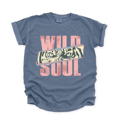 Simply Sage Market Women's Wild Soul Tiger Short Sleeve Garment Dyed Tee