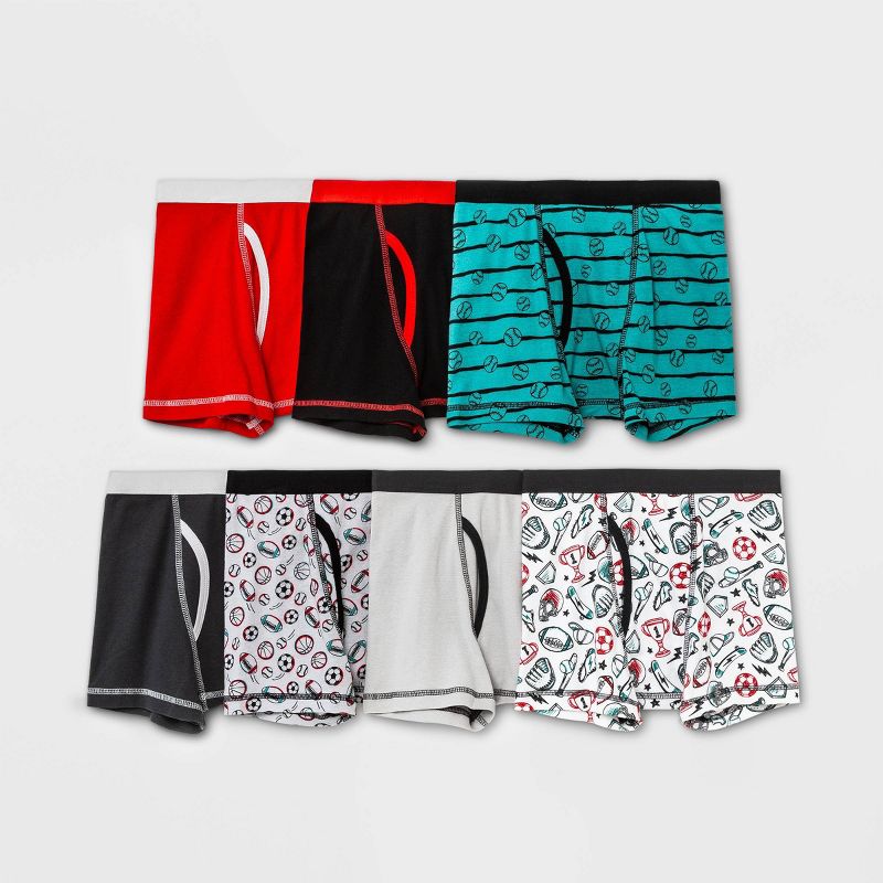 Boys' 7pk Sports Boxer Briefs - Cat & Jack™ Red, 1 of 1