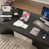 FUFU&GAGA Contemporary Black Executive Desk with Spacious Work Surface and Sturdy Design for Home Office - 2 of 4