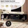 KWPZQEB Retro TV Stand for TV up to 85 Inches, Entertainment Center Media Console Cabinet with 2 Cabinets&4 Drawers, TV Cabinetfor Living Room - 4 of 4
