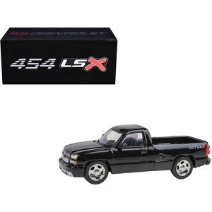 2006 Chevrolet Silverado 454 LSX Pickup Truck Onyx Black 1/64 Diecast Model Car by Paragon - 1 of 4