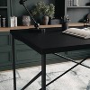 Home Office Parsons Desk with Oil Rubbed Bronze Metal Black - Martha Stewart - 3 of 4