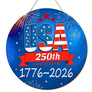 250th Anniversary USA Door Sign 4th of July 1776-2026 Patriotic