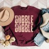 Gobble Gobble Block Distressed - Women's Graphic Sweatshirt - 2 of 4