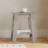 End Table, Small Side Table with 2-Layer Storage Shelves, Farmhouse Nightstand, Rustic Wooden Bedside Table - 2 of 4