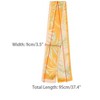 Elerevyo Women's Floral Printed Contrast Color Skinny Long Hair Ribbon Neck Tie Scarves 1 Pc - 3 of 4