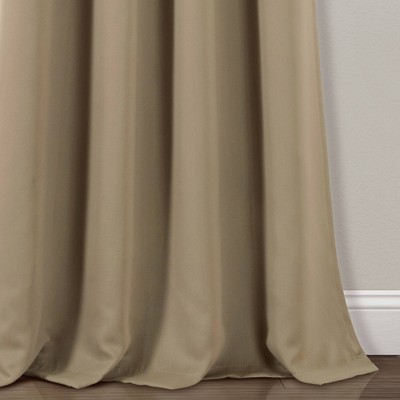 Mocha Greige Insulated Blackout Grommet Curtain Panels, 52" x 84"
