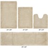 Edge Bath Rug 100% Premium Cotton Ultra-Soft Water Absorbent Tufted Solid Reversible 4 Piece Bathroom Rug Set for Machine Washable Bathmat - 2 of 2