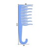XO Curls Shower Detangling Hair Comb (Blue), Wide Tooth Comb , Comb with Hook for Easy Hanging in Shower, Hair Comb for Curly & Wavy Hair - 4 of 4