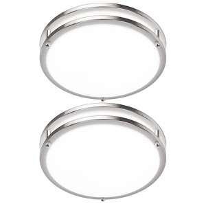 Itopfox 2-Pack 36W LED Ceiling Light Fixture, Modern Flush Mount Lights, Dimmable Super Bright 3200LM Adjustable for Bedroom Kitchen Bathroom Hallway - 1 of 4