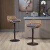 2Pcs Swivel Bar Stools With Footrest, Metal Frame, Up To 250 Lbs Load Bearing Capacity Retro Adjustable Height 35.04" To 42.9" Bar Chairs - 2 of 4