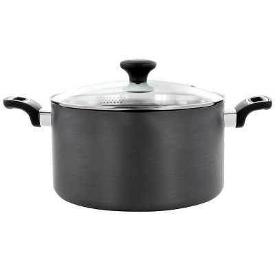 Martha Stewart Everyday Doylestown 8 Quart Nonstick Aluminum Dutch Oven with Strainer Lids