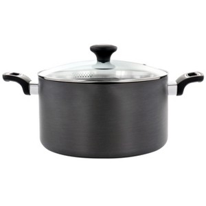 Martha Stewart Everyday Doylestown 8 Quart Nonstick Aluminum Dutch Oven with Strainer Lids - 1 of 4