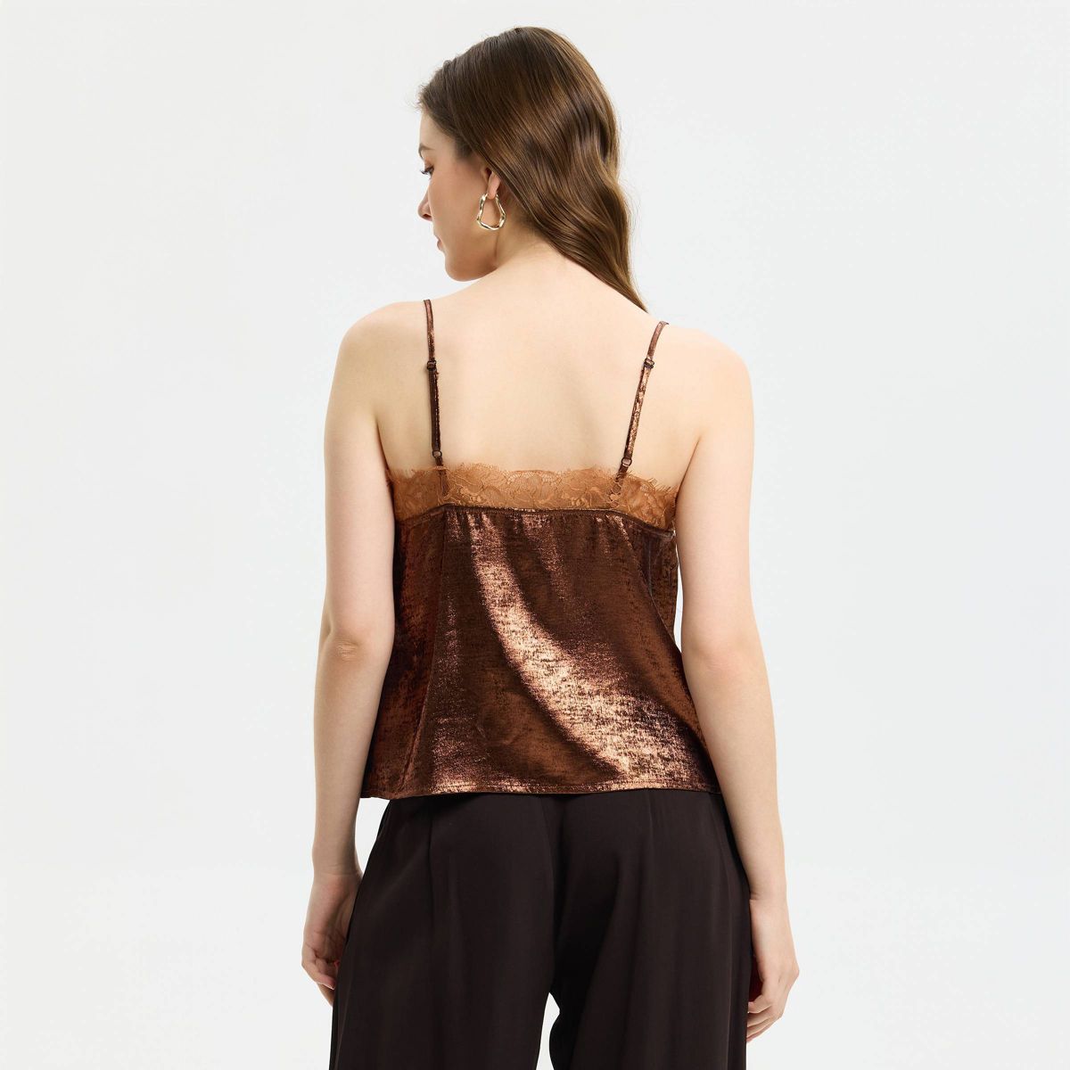Women's Metallic Lace Tank Top - A New Day™ - thumbnail 2