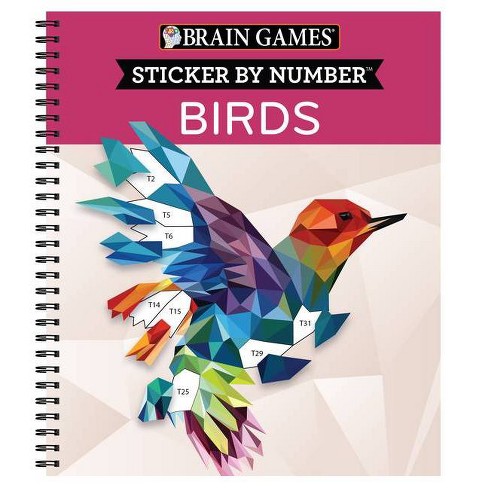 Brain Games - Sticker by Number: Birds (42 Images to Sticker)