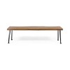 GDFStudio Avy Outdoor Industrial 62" Acacia Wood Bench with Hairpin Legs, Teak - 2 of 4