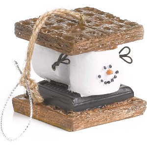 Ganz S'mores Resin Holiday Ornament, S'mores Snowman - 1 of 2