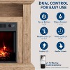 32in Mantel Electric Fireplace, Remote Control, Adjustable Led Flame, Freestanding TV Stand Includes 18in Insert for Bedroom Living Room, Natural - 4 of 4