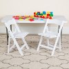 Flash Furniture Kids Folding Chairs with Padded Seats | Set of 2 White Resin Folding Chair with Vinyl Padded Seat for Kids - image 2 of 4