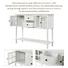 Sideboard Buffet with Glass Cabinets, Drawers & Bottom Shelf, Distressed Wood Buffet Storage Cabinet for Living Room, Dining Room, Entryway - 4 of 4