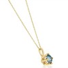 Pompeii3 VS 3/8Ct Blue Diamond Pendant Lab Created Necklace in 14k White or Yellow Gold - image 2 of 4