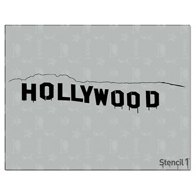 Stencil1 Hollywood Sign - Stencil 8.5" x 11"