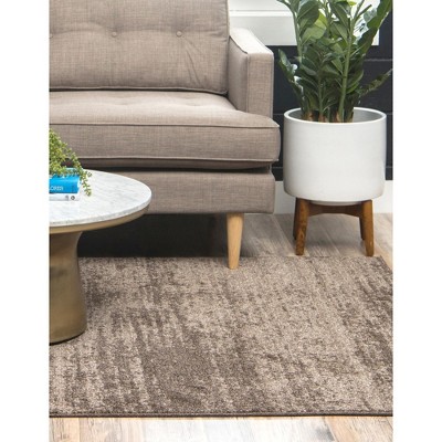 Brown Tufted Synthetic 9' x 12' Reversible Area Rug