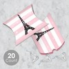 Big Dot of Happiness Paris, Ooh La La - Favor Gift Boxes - Paris Themed Baby Shower or Birthday Party Petite Pillow Boxes - Set of 20 - 2 of 4