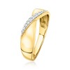 Ross-Simons 0.10 ct. t.w. Diamond Diagonal Ring in 18kt Gold Over Sterling - 3 of 4