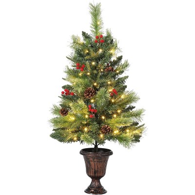 GAOMON Artificial Mini Christmas Tree, Tabletop Christmas Tree with 70 LED Warm Lights, Mini Xmas Tree