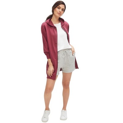 ellos Plus Size French Terry Drawstring Shorts