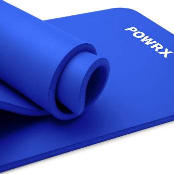 Large Yoga Mat 6' x 4' x 8mm Thick Workout Mats Home Gym Non-Slip Floor Mat  Blue