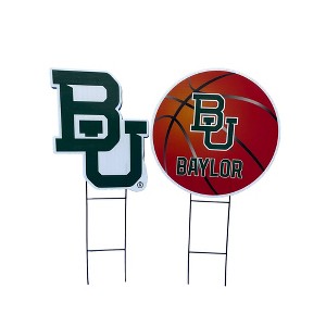 NCAA Baylor Bears 2pk Logo and Helmet Garden Stake Set - 1 of 1