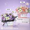 1212 PCS Block Rose Flowers DIY Bouquet Building Set Toy with Handheld Box & Light for Kids Girlfriend Mom Birthdays Decorative Purple Color Gift - 3 of 4
