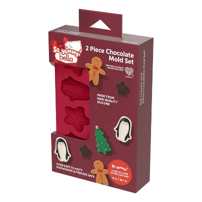 So Yummy by bella 2pc Chocolate Mold Set - Penguin, Gingerbread