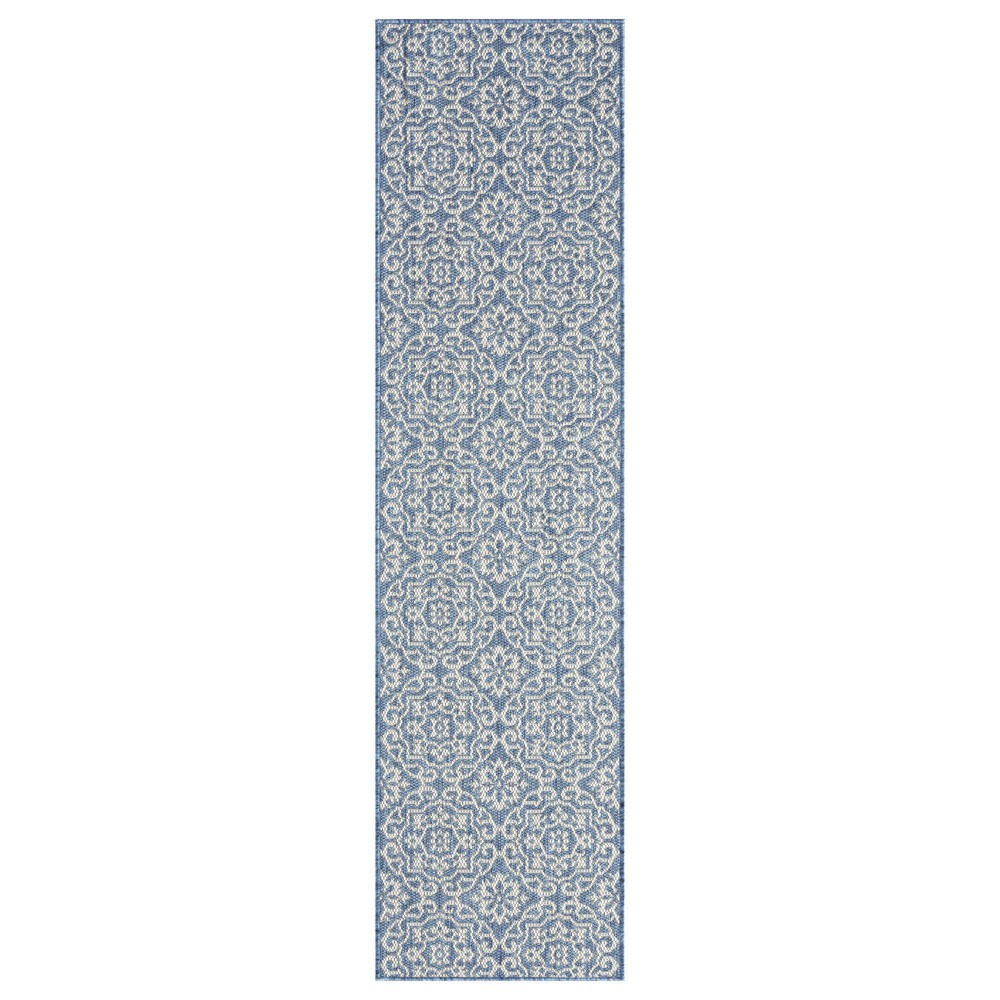  x 7'2in Country Danica Indoor/Outdoor Rug Blue/Gray