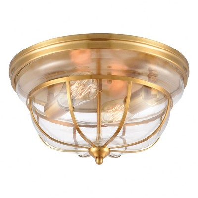 Elk Home Manhattan Boutique 2 - Light Flush Mount in  Brushed Brass