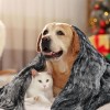 PiccoCasa Sofa Couch Tie-dye Shaggy Lightweight Faux Fur Fleece Throw Blankets - 3 of 4