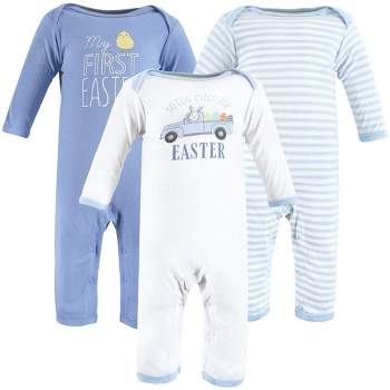 Hudson Baby Infant Boy Cotton Coveralls, Easter Truck