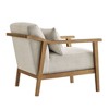 Okak Modern Natural Style Upholstered Armchair with Solid Wood Frame,Reading Leisure Chair for Living Rooms,Relaxation Areas - 4 of 4