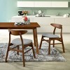 WestinTrends Mid Century Modern Solid Wood Upholstered Dining Side Chair (Set of 2) - 2 of 4