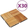 vidaXL Decking Tiles 30 pcs 11.8"x11.8" Solid Wood Teak - 2 of 4