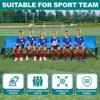 APRILSOUL Portable Folding Bench for Team, 6 Seats Outdoor Camping Chair with Carry Bag and Backrest, Team Sport Sideline Bench Blue - 2 of 4