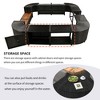 Outdoor Patio Rattan Spa Surround Frame Sofa Set with Storage Spaces and Wooden Bench - 4 of 4