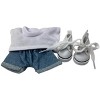 Doll Clothes Superstore Denim Shorts with White T-Shirt & High-Top Sneakers for 17.5 cm Labubu Dolls - 4 of 4