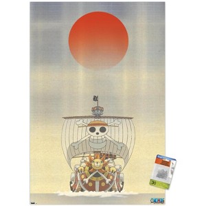 Trends International One Piece - The Thousand Sunny Artistic Unframed Wall Poster Print Clear Push Pins Bundle 22.375" x 34" - 1 of 4